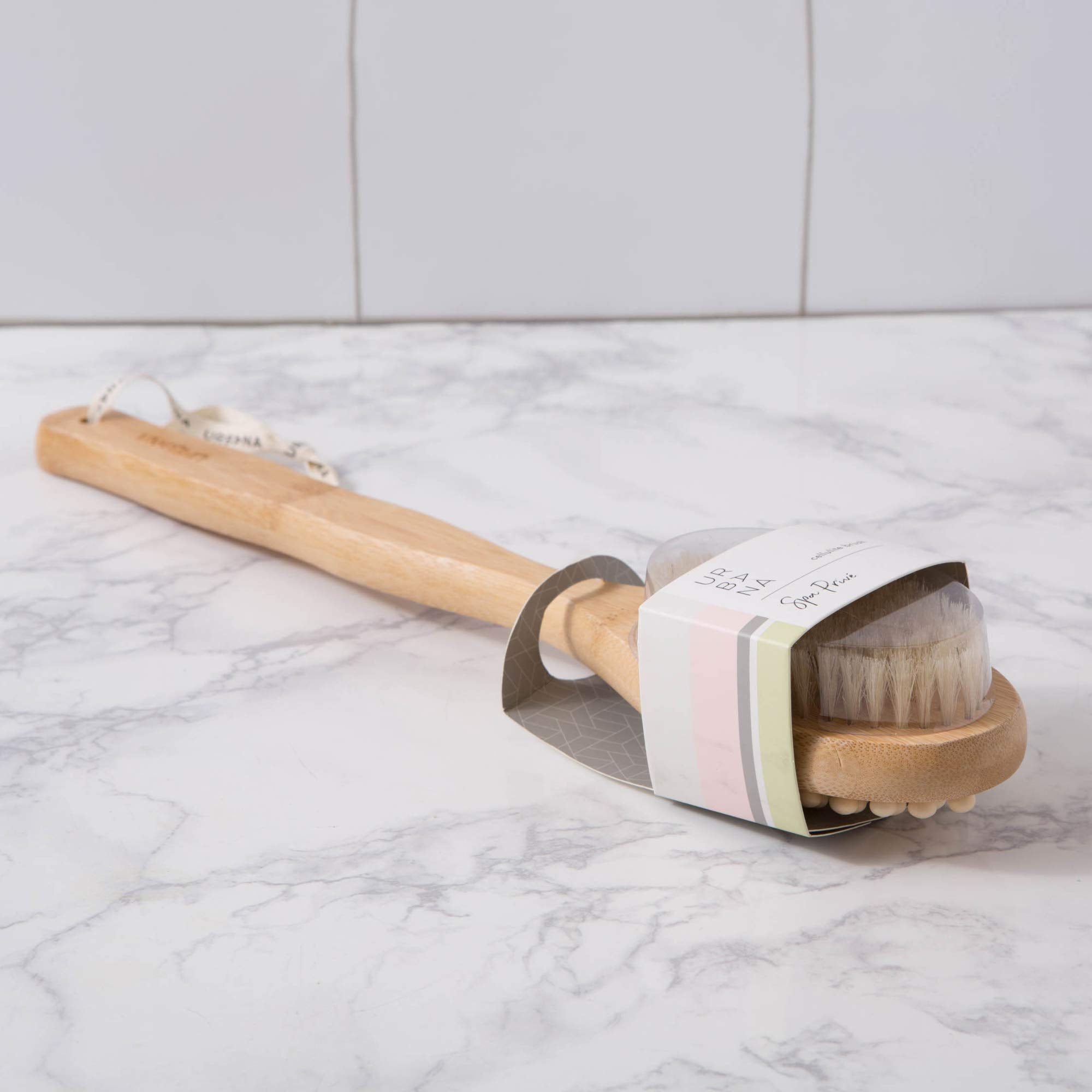 Urbana Spa Prive Natural Cellulite Messager and Exfoliating Scrub Brush